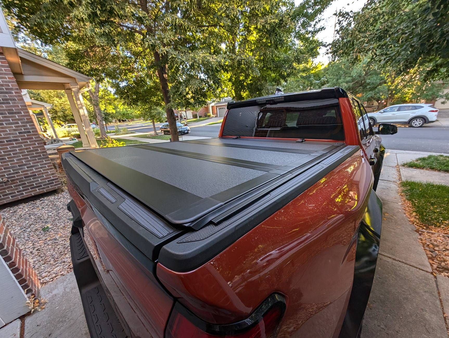 2024 Tacoma Rough Country Hard Flip Up Tonneau Cover installed on Tacoma TRD Pro PXL_20240824_003653777.MP