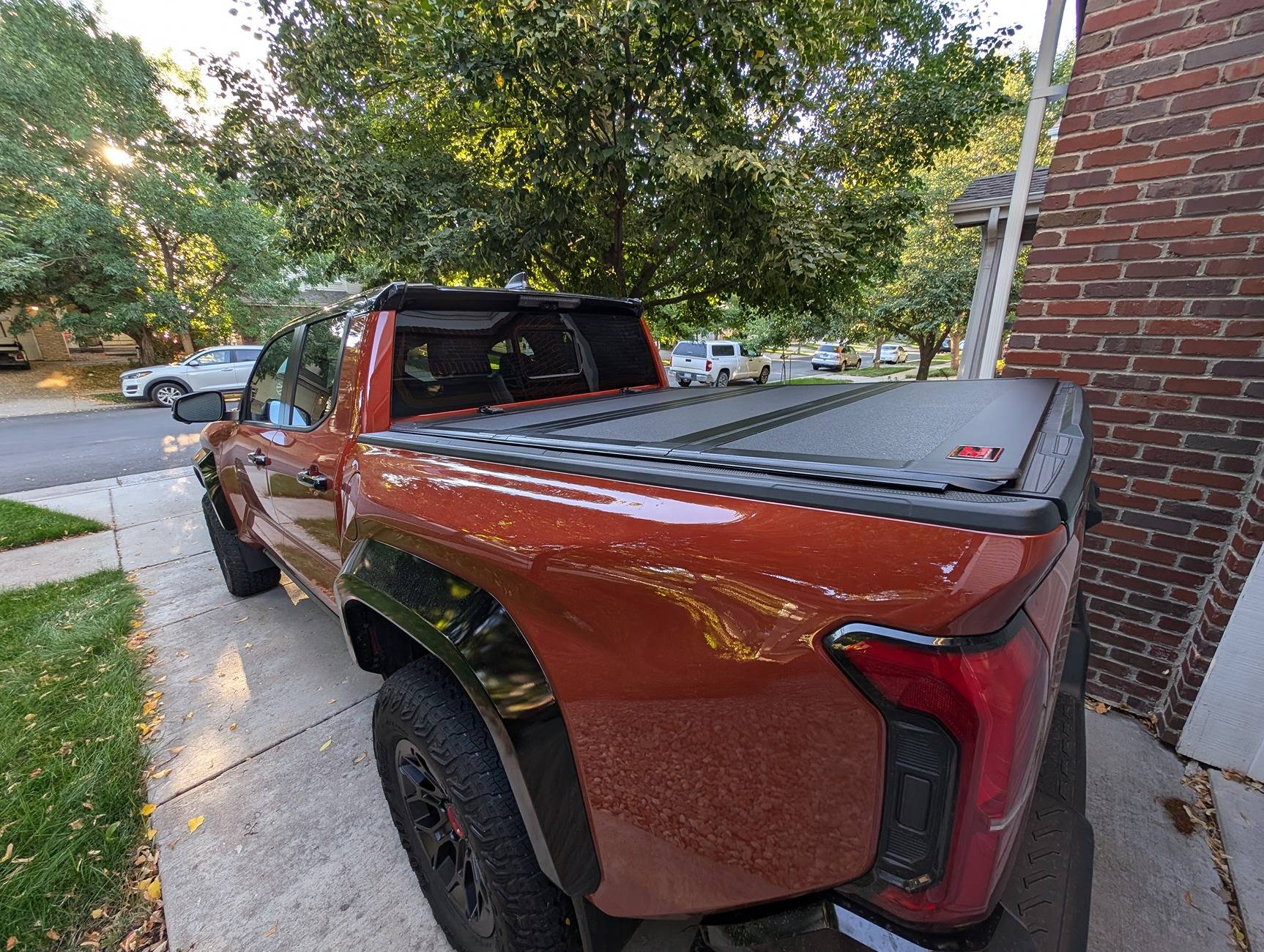 2024 Tacoma Rough Country Hard Flip Up Tonneau Cover installed on Tacoma TRD Pro PXL_20240824_003736448.MP