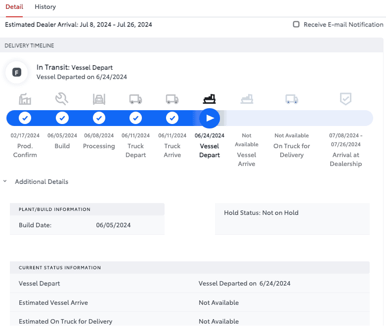 2024 Tacoma Just received a build date for my Trailhunter allocation! Standard features confirmed... Rui Hunter (003)