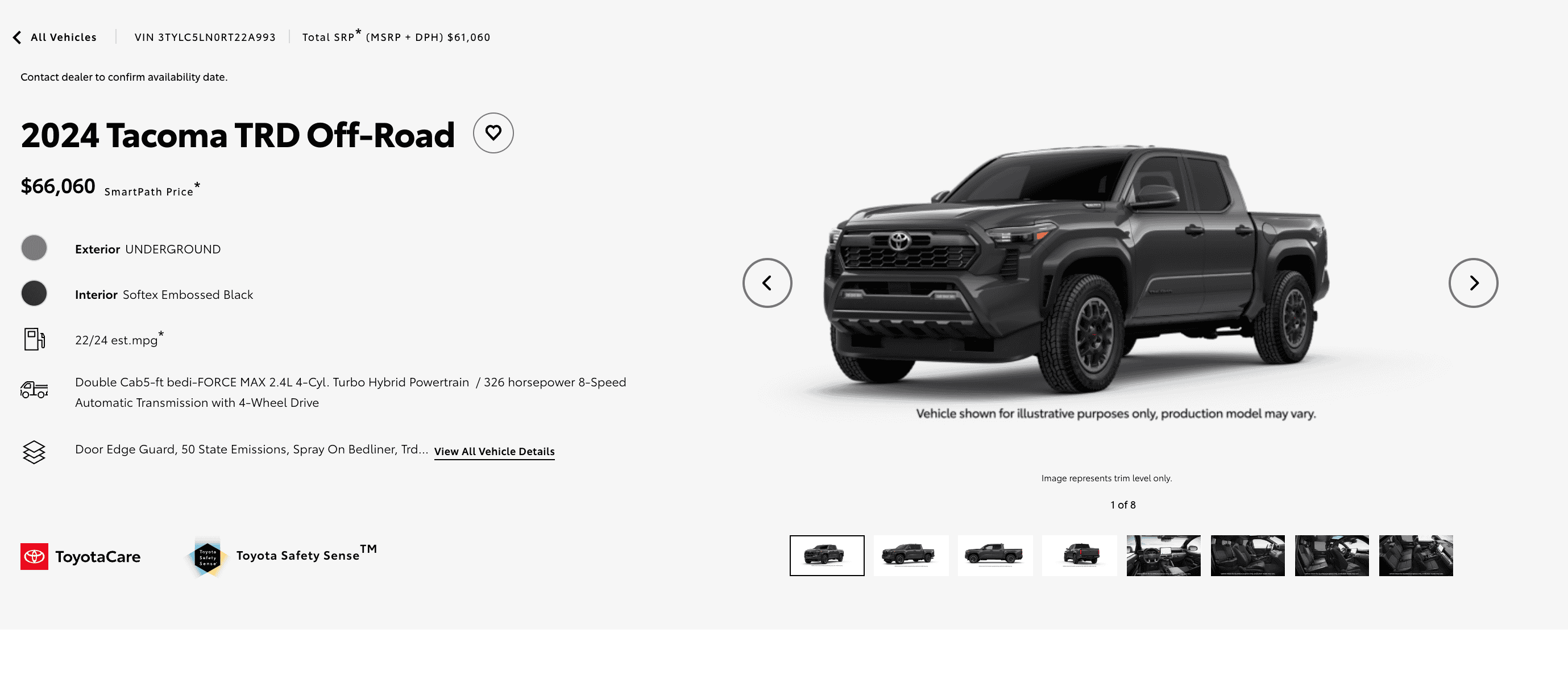 2024 Tacoma HYBRID Tacomas Inventory Search Now Live on Toyota Site Screenshot 2024-05-10 at 7.36.21 AM