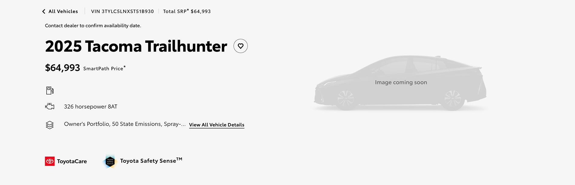 2024 Tacoma 2025 Tacoma Allocations Appear on Toyota Website Screenshot 2024-11-10 at 11.15.24 AM