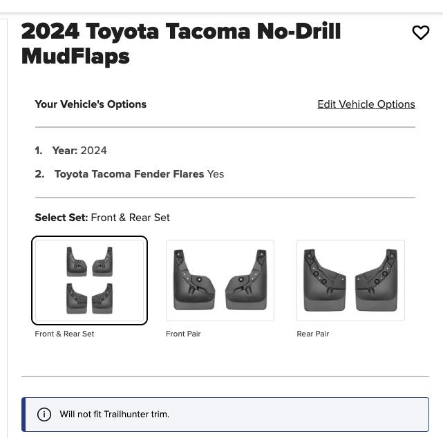 2024 Tacoma Best aftermarket mud flaps? Screenshot 2025-02-08 at 9.36.35 AM