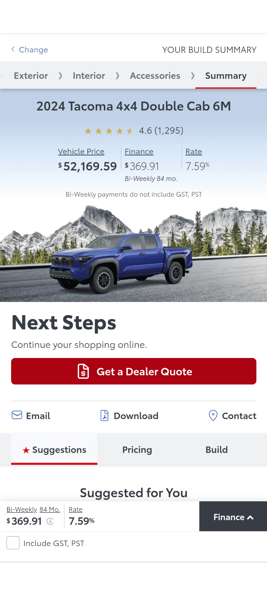 2024 Tacoma Update: CANADA 2024 Tacoma Build & Price Configurator Now Live! Screenshot_20240106-095913