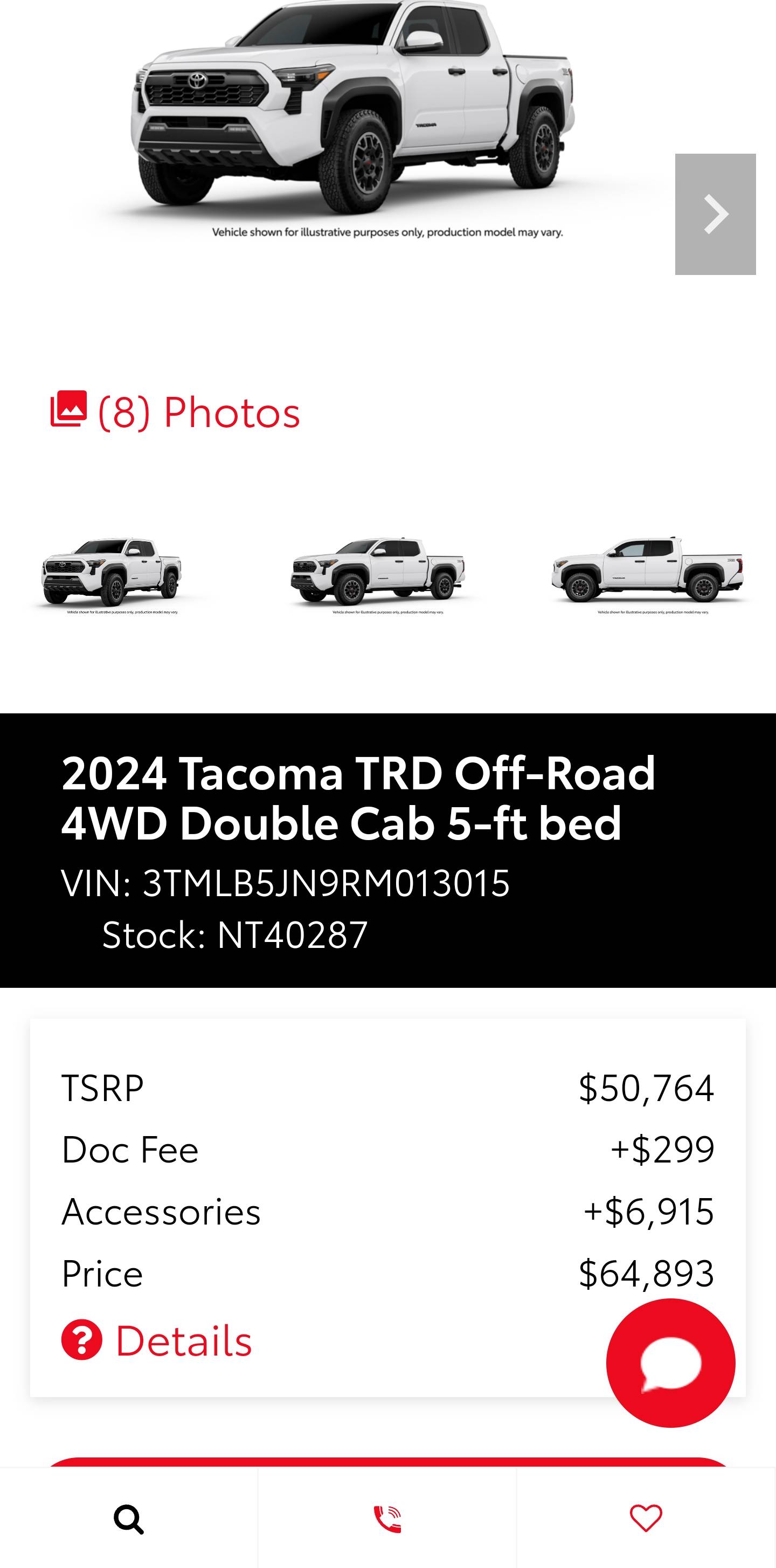 2024 Tacoma Dealer Mark ups continue Screenshot_20240606_080030_Samsung Internet