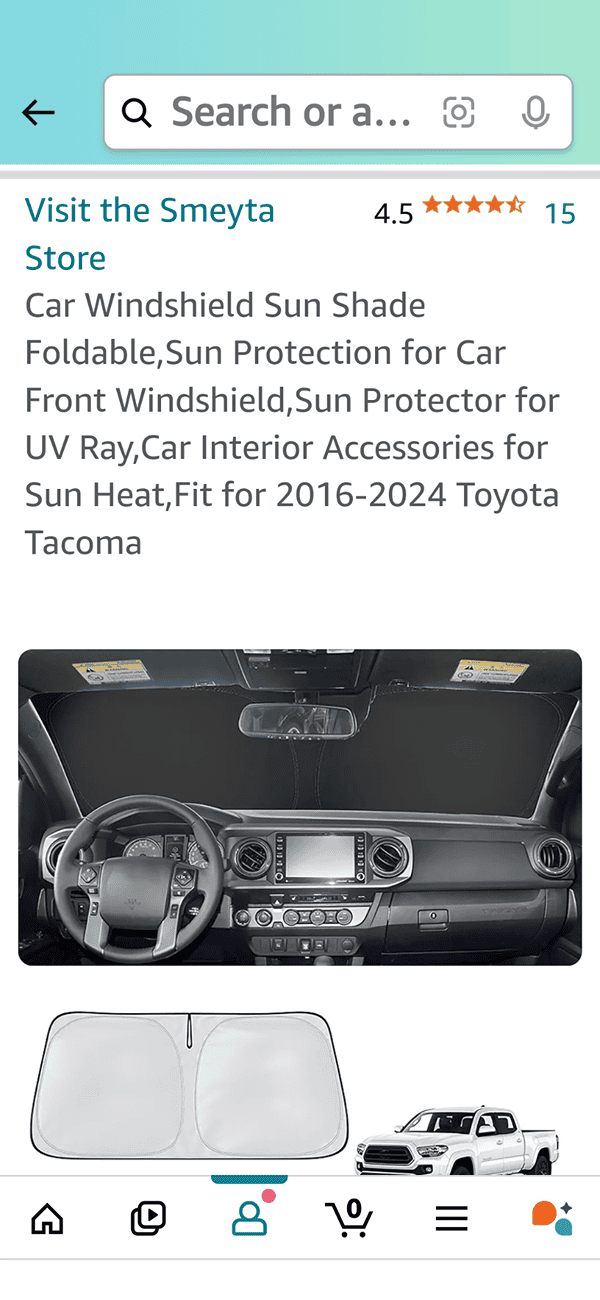 2024 Tacoma Good Windshield Sunshade recommendations? Screenshot_20240825-194806