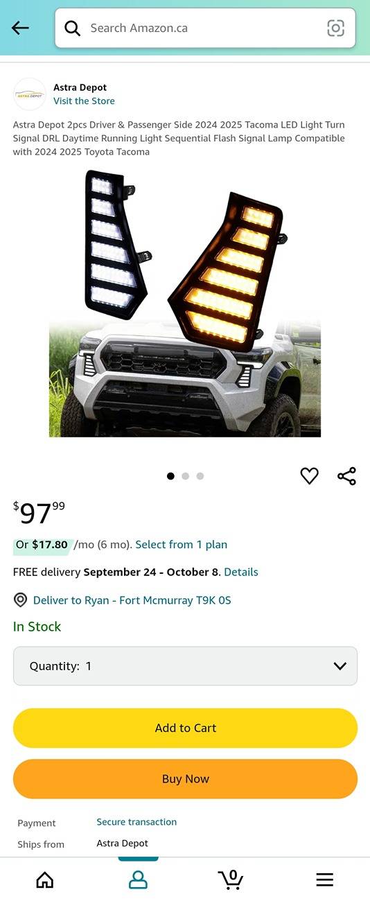 2024 Tacoma DRL Canadian vs American Screenshot_20240911_142235_Amazon Shoppin