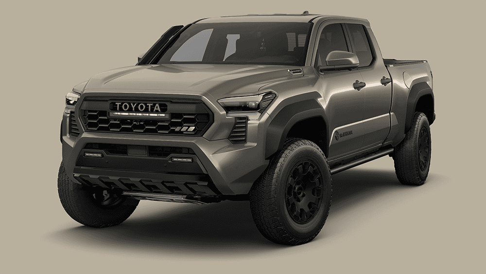 2024 Tacoma Bronze Oxide Trailhunter + Ice Cap White TRD Pro 2024 Tacomas @ Toyota National Dealer Meeting TH-w-painted-plates-black-wheels-too