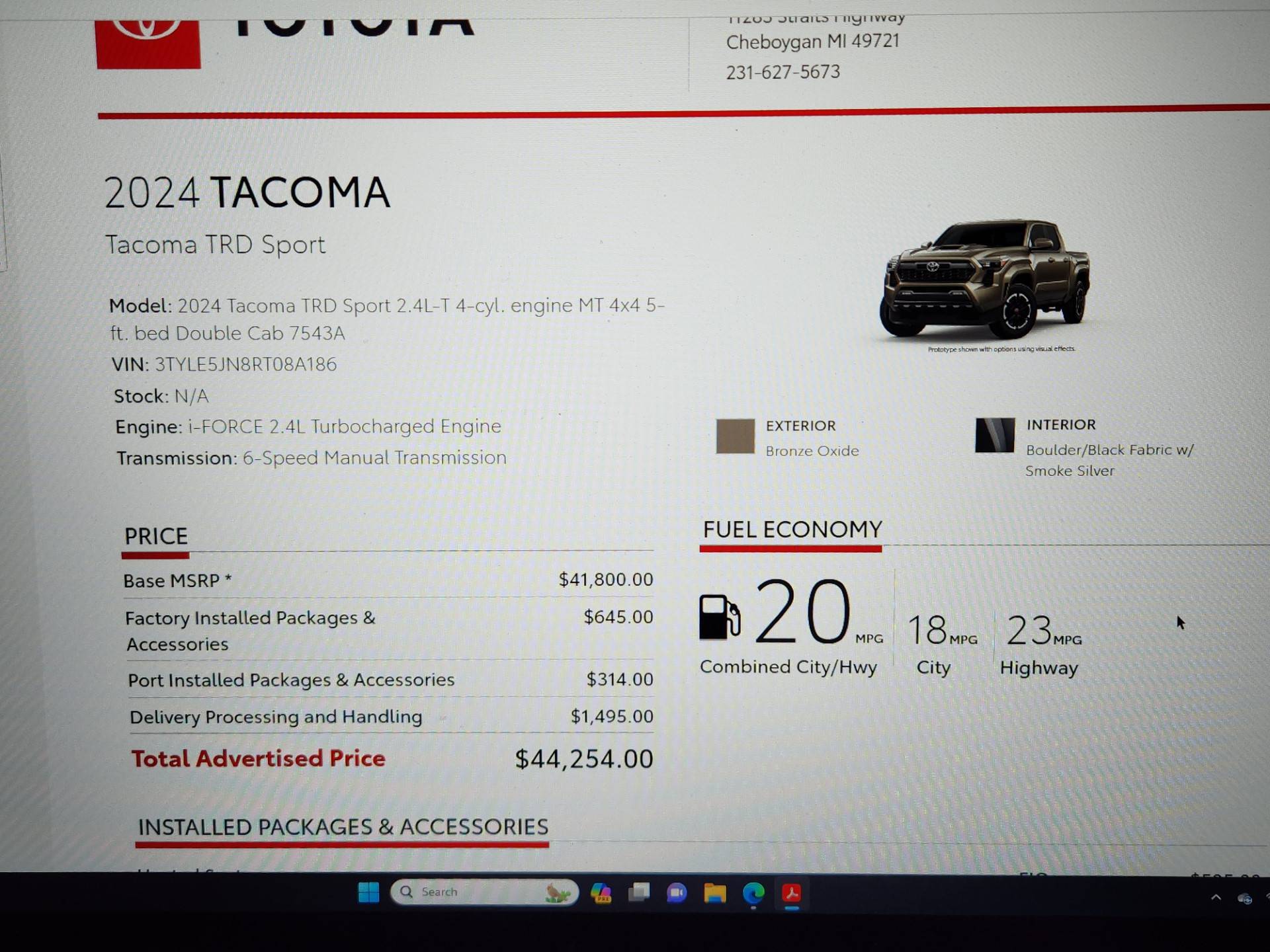 2024 Tacoma Breaking-in: Straight off the lot and straight to the ... highway? thumbnail_20240216_202119