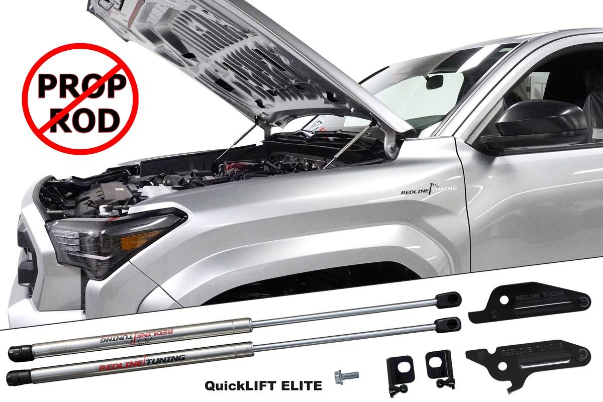 2024 Tacoma New Release: Redline Tuning Hood Struts for 2024+ Tacoma 4th Gen – 10 minute Bolt-In installation! W6OF6kF