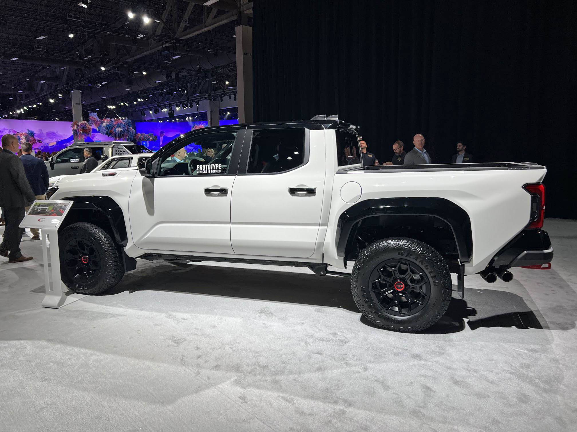 2024 Tacoma 2024 Tacoma TRD Pro (Terra & Wind Chill Pearl White Colors) on display Wind Chill Pearl White 2024 Tacoma TRD Pro  1