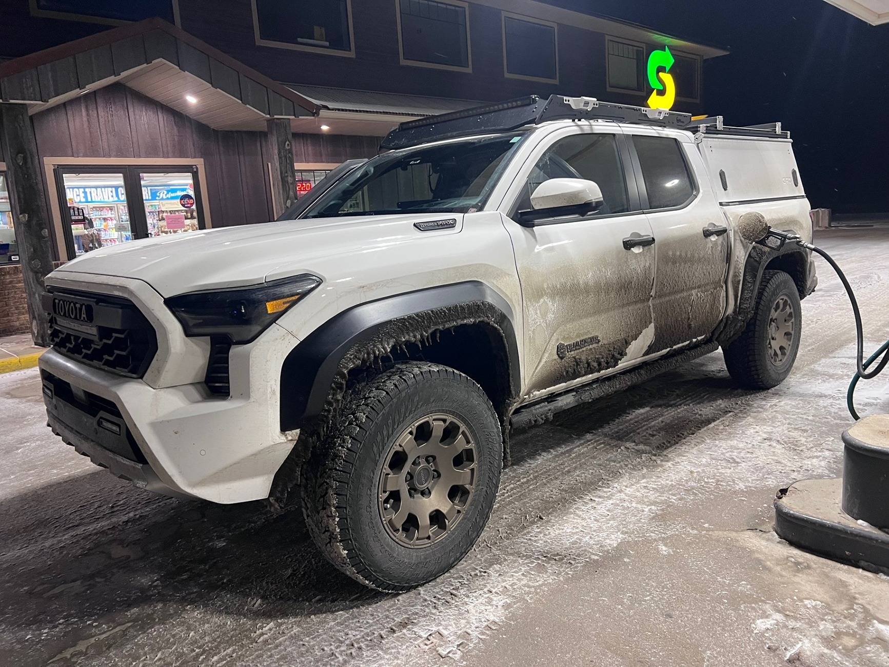 2024 Tacoma Trail Terrains poor in the snow with topper