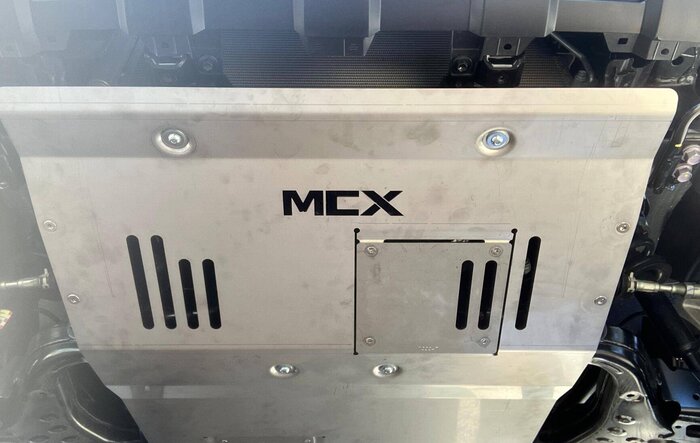 Installed MCX skid plate