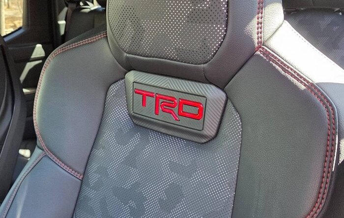 TRD PRO Katskinz front seat lettering