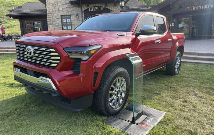 2024 Tacoma Limited in Supersonic Red appears at Toyota Takeover Weekend Vail