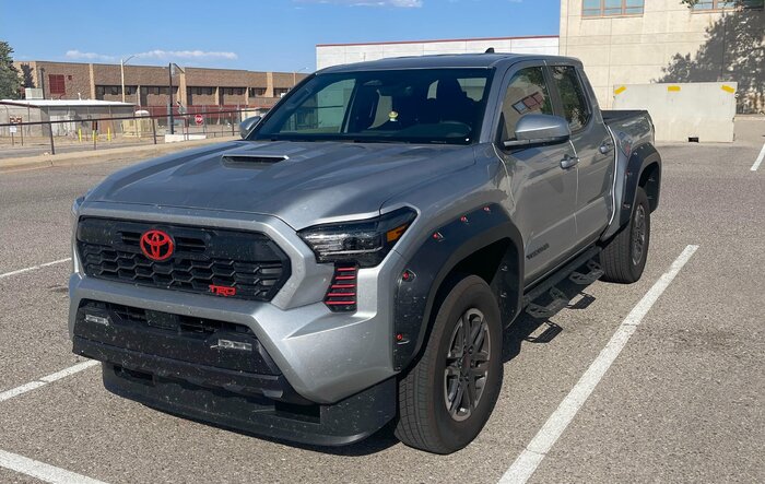 2024 Tacoma TRD Sport Celestial Silver with red & black accessories/decals [Links included for accessories/decals]