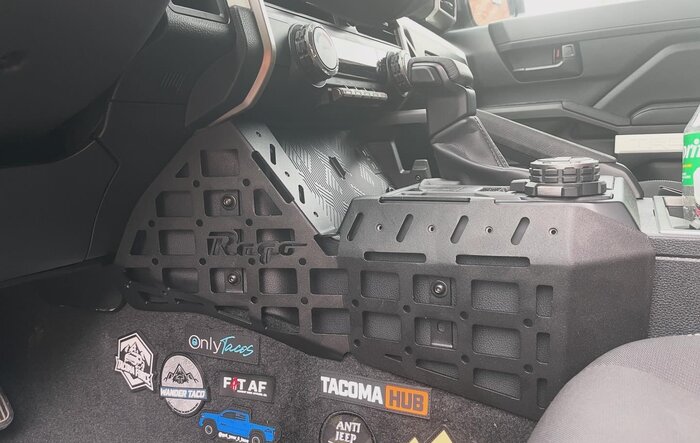 Ragofabrication center console molle panels installed