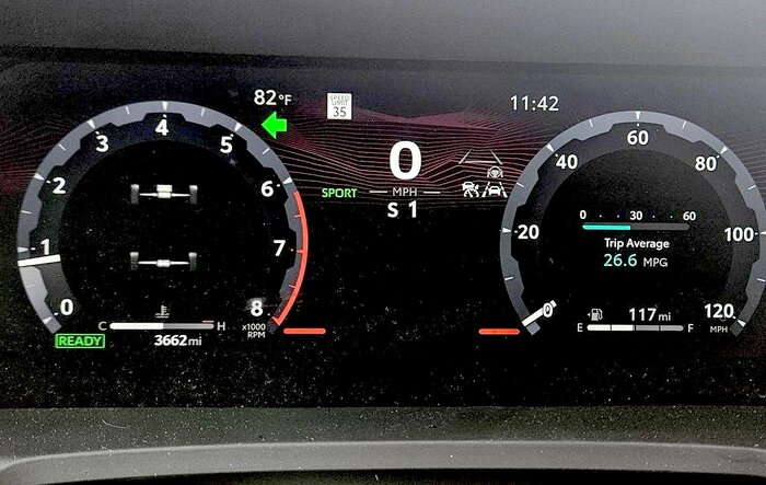 Hybrid MPG -- 26.6mpg city driving!