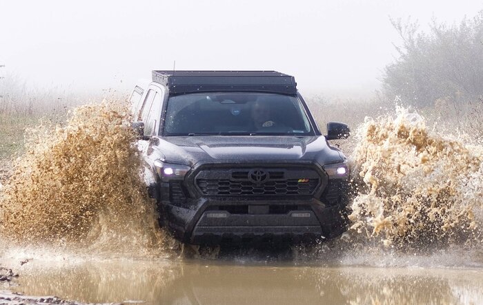 Got some mud on the tires of 2024 Tacoma rig built for wildlife photography