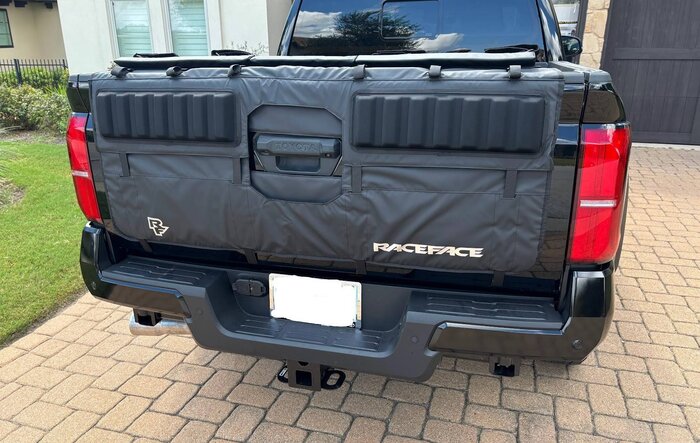 Raceface T3 Tailgate Pad Bike Carrier installed look