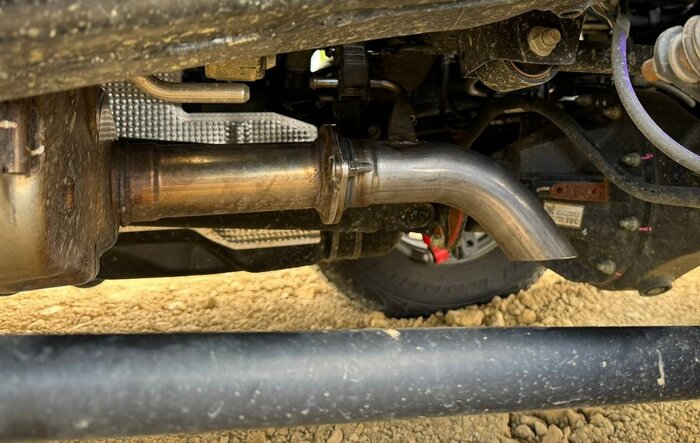 TRD Axle Dump Exhaust Installed - 2024 Tacoma TRD Off-Road