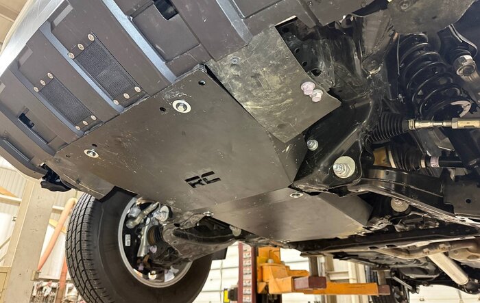 Rough Country Skid Plate and Wheel Well Liners installed on 2024 Tacoma SR5