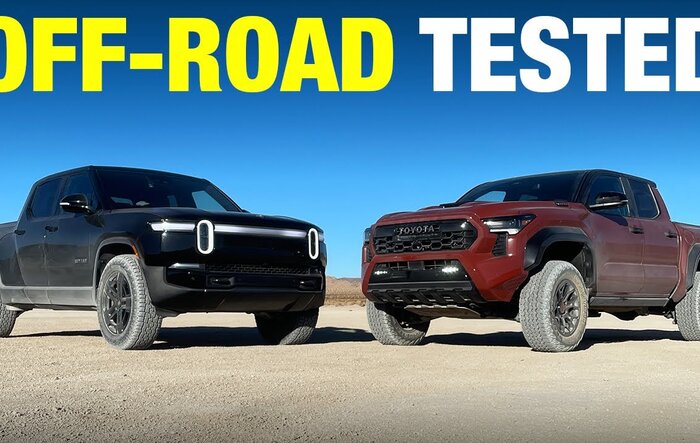 Edmunds: TRD Pro 4th Gen Tacoma vs. Rivian R1T Dual Motor in Off-Road Comparison