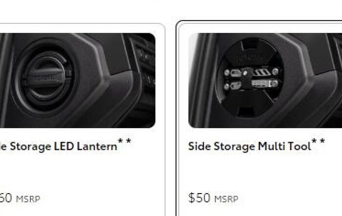 Side storage cup add-on options (OEM)